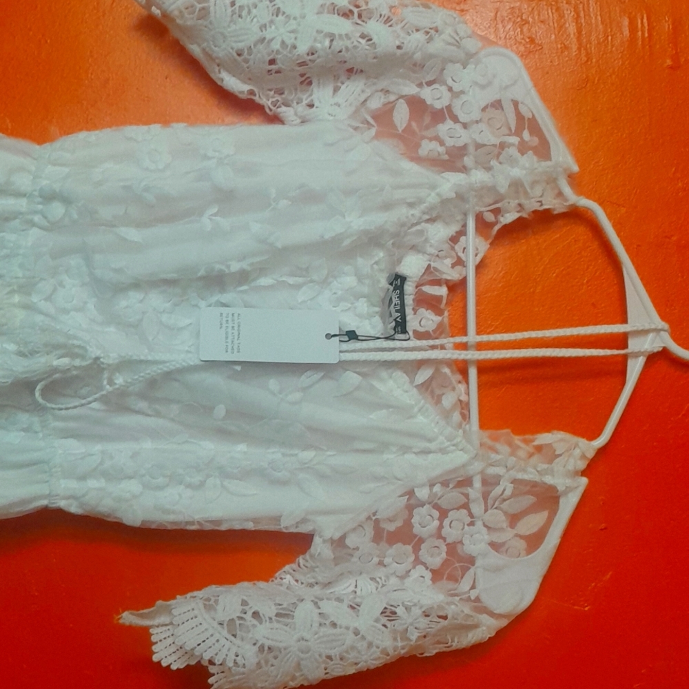 Sheilay white dress with rope belt brand new